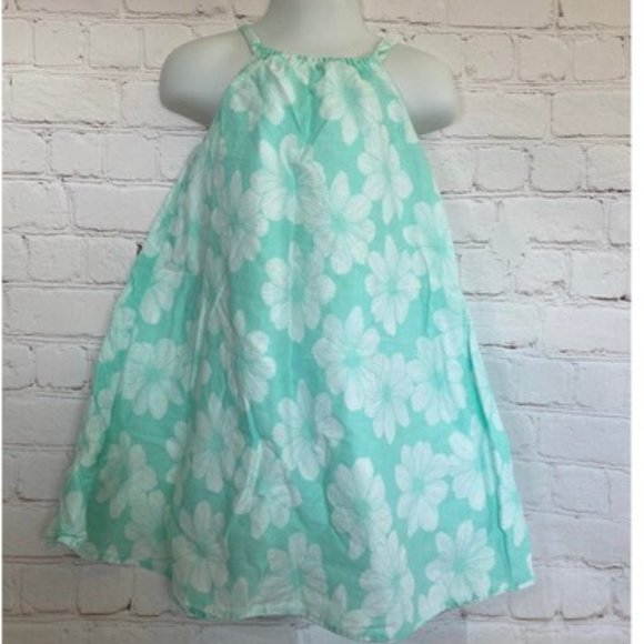 Toddler Mint Green Old Navy Hibiscus Summer Tent Dress - Picture 1 of 4